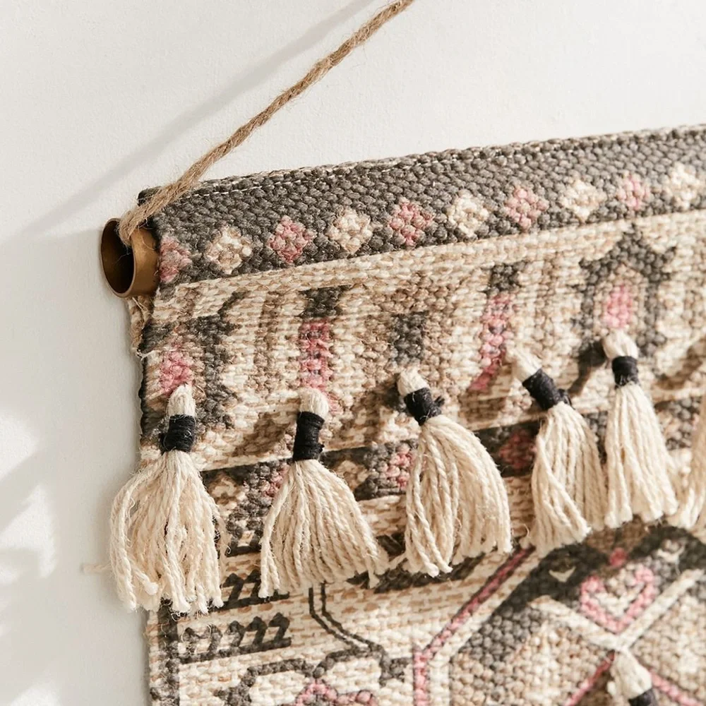 Tassel rug wall hanging